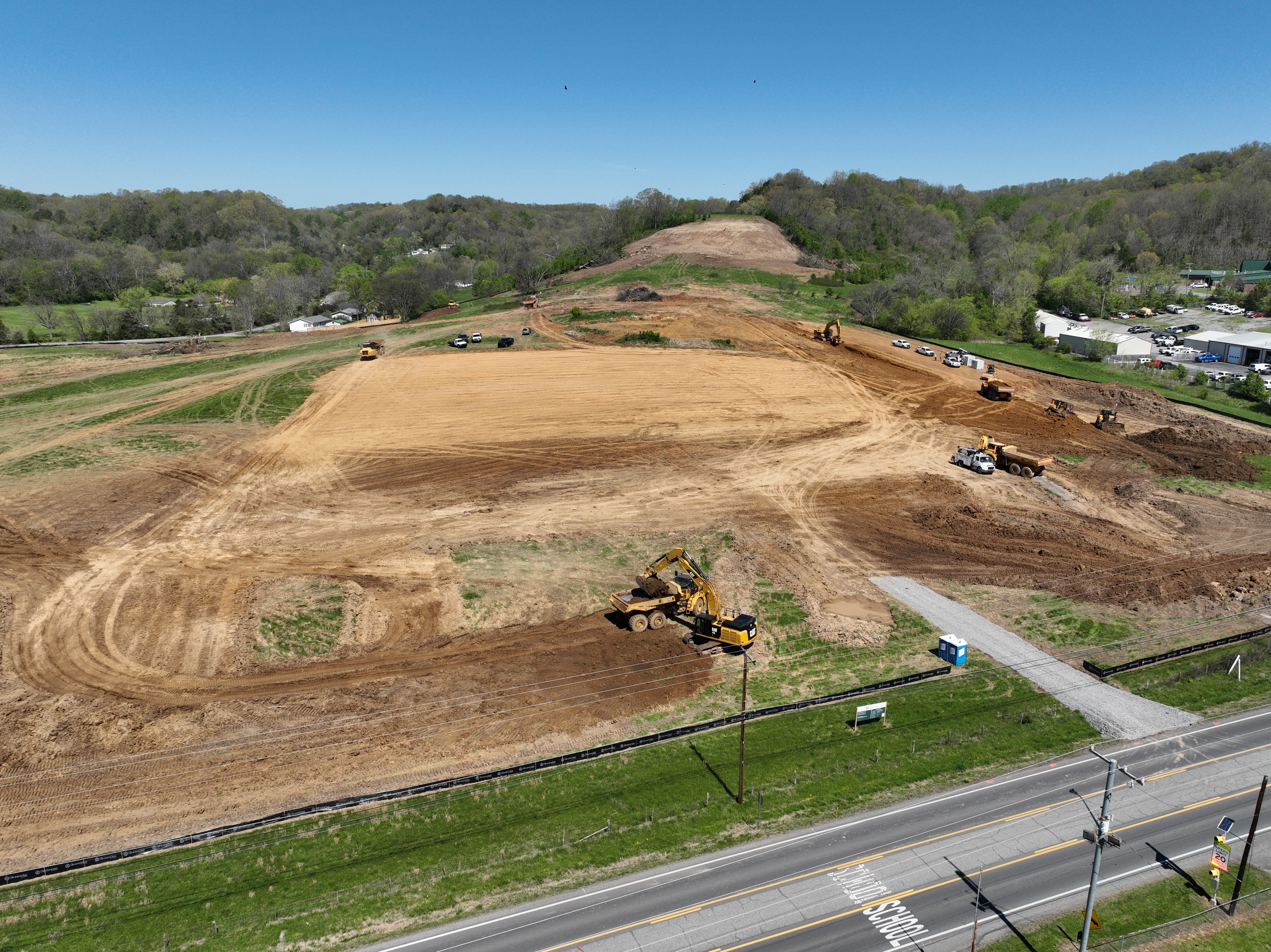 JKE (Josh King Excavation) areial view of project site third angle